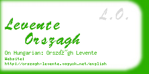levente orszagh business card